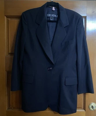 Blazer de lana azul Escada Margaretha Ley para mujer talla 12/42 euros/Alemania Foto 1 de 4