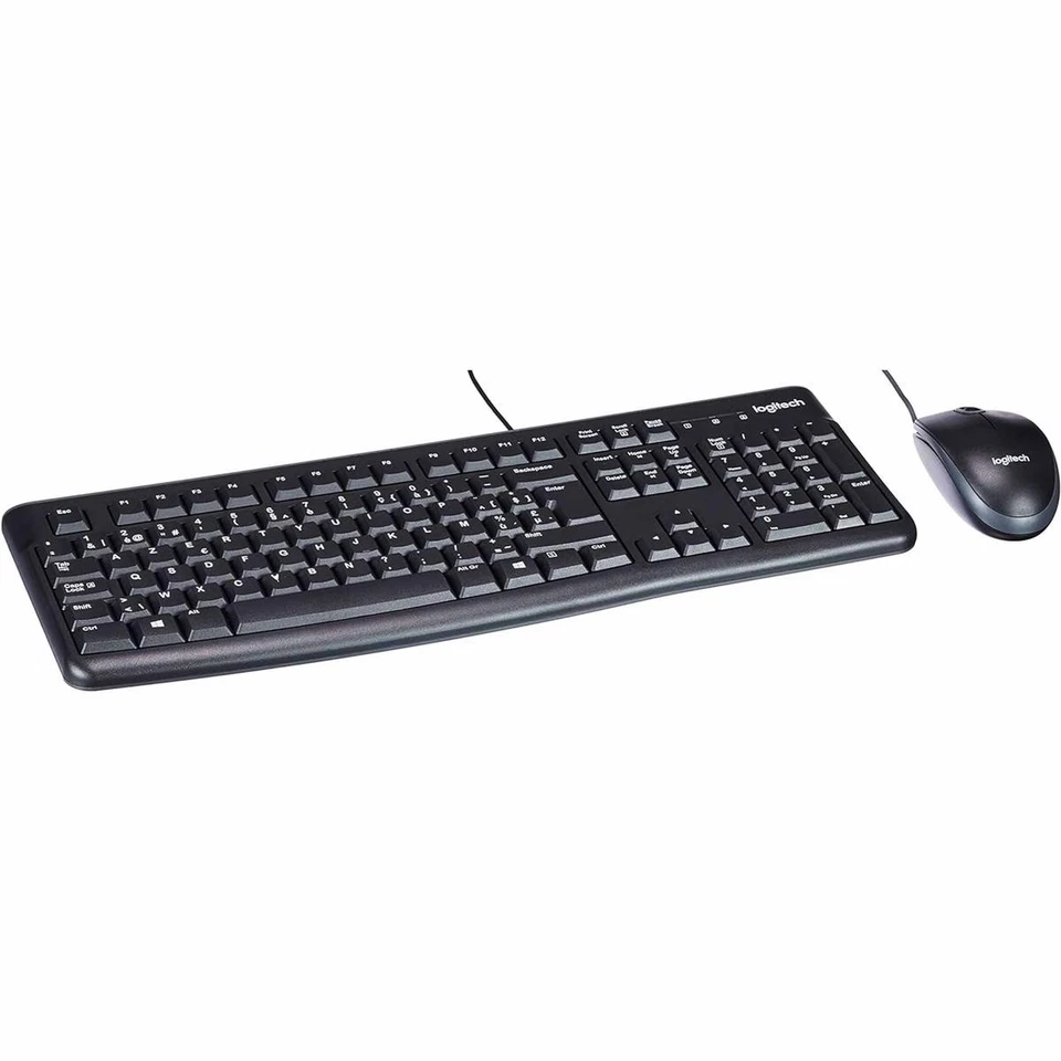 Logitech Mk120 Mouse and Keyboard Kit Wired USB French Azerty Layout PC - Image 1 of 4