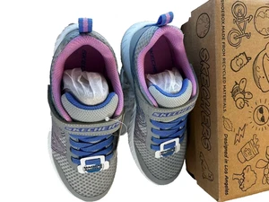 Neu Skechers Microspec Plus Swirl Sweet Gray/Multi Sneaker 1,5 Little Kid - Bild 1 von 4