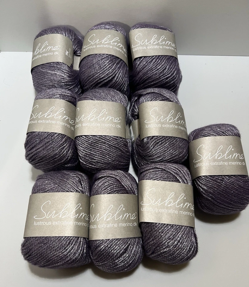 Sublime LUSTROUS EXTRAFINE MERINO DK Yarn #SH297 MERINO/NYLON 25gr ea. Set of 10 - Image 1 of 4