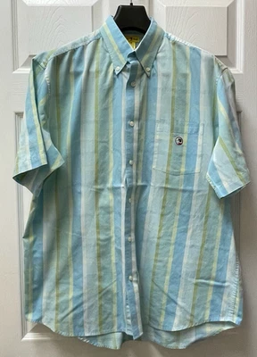 Duck Head Men's Large Blue & Green Plaid S/L Cotton-Poly Preppy Button Up Shirt - Image 1 of 4