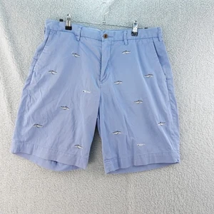 Polo Ralph Lauren Herren 32 blau Fisch Hai bestickt Shorts Stretch klassische Passform - Bild 1 von 7