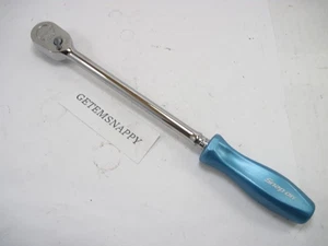 Snap On 1/4" Drive Pearl Blue Extra Long Handle Ratchet THLLD72PB NEW - Picture 1 of 2
