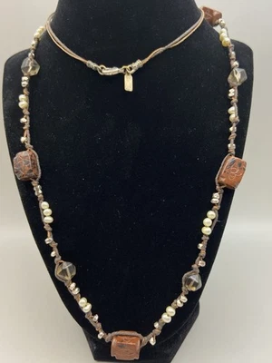 Collar de colección firmado por J Jill con cuentas de perlas de imitación Foto 1 de 4