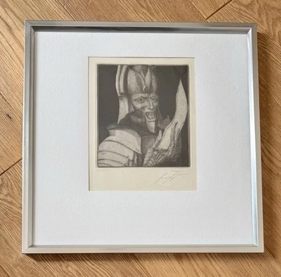 Ernst Fuchs, „Krieger“ Signiert, nummeriert, 601/3000, ca. 1960-1970, Radierung  - Bild 1 von 2
