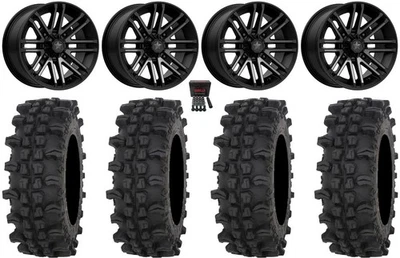 MSA Black Rogue 14" UTV Wheels 30" ACP Tires Polaris Ranger XP 9/1K - Image 1 of 4