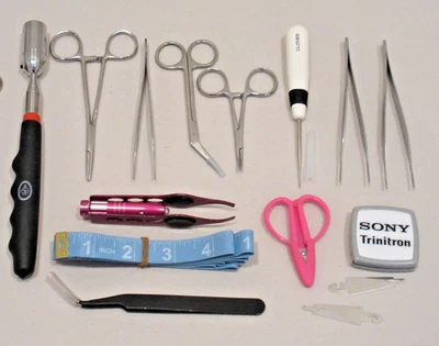 Lote de ACCESORIOS DE COSTURA - Cinta Medida, Pinzas, Recuperador de Imanes Telescópicos Foto 1 de 4