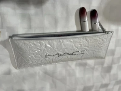MAC Lips by the Dozen 12pc Mini Powder Kiss Lipstick Set + Travel Bag $180 Value - Image 1 of 4