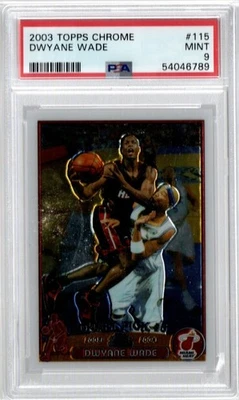 2003 TOPPS CHROME #115 DWYANE WADE PSA 9 - Image 1 of 2