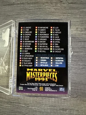 Marvel Masterpieces 1993 - Juego base completo de 90 cartas ex-nuevo Foto 1 de 4