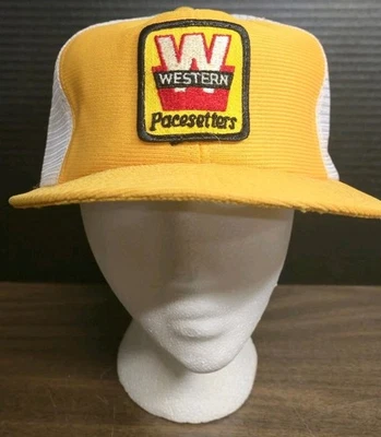 De Colección Malla 1970 80’s WESTERN PACESETTERS Camionero Sombrero SNAPBACK Pozo de Gas Petróleo Plataforma Gorra Foto 1 de 4