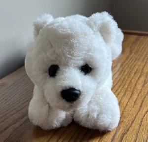 FAO Schwarz Adopt A Pets 15" Plush Stuffed Animal Lying Polar Bear Soft! - Picture 1 of 9