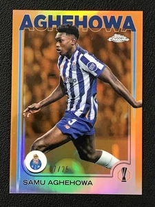 2024-25 Topps Chrome UEFA Club #110 Samu Aghehowa Orange Refractor /25 - Picture 1 of 2