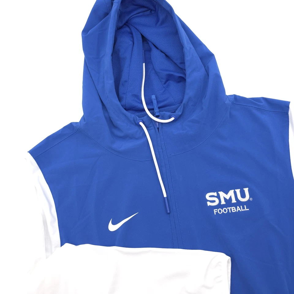 Nike Pregame 1/4 Zip Player Jacket Blue Men's Large  FJ9536-494 SMU Football - Image 1 of 4