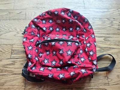 Mochila Escolar Dickies Roja con Estrellas Blancas y Negras - Años 2000 De Colección - Usada Foto 1 de 4