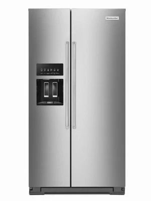 KitchenAid 36" Side-by-Side 24,8 ft³ Refrigerador ft - KRSF705HPS Foto 1 de 4