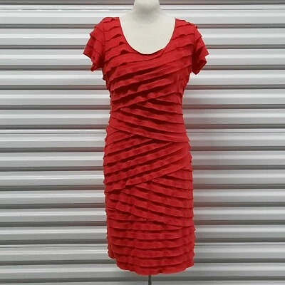 Vestido suéter de manga corta rojo talla mediana Max Edition para mujer Foto 1 de 4