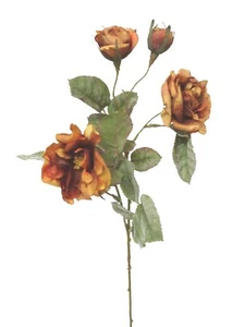(01310-34011) ARTIFICIAL FLOR HOJAS CUADRUPLE ROSA MARRON - Imagen 1 de 2