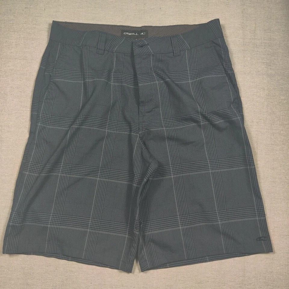 Pantalones cortos chinos a cuadros O'Neill para hombre talla 34 azul marino con línea de acento a cuadros envío rápido Foto 1 de 4