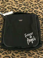 Victoria's Secret Black Forever an Angel Hanging Toiletry Make up Bag