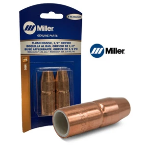 Genuine Miller NS-M1200C AccuLock? MDX Thread-On Copper Nozzle,1/2" Orifice 2pk - Picture 1 of 3