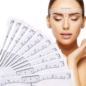 1~100 piezas Regla de cejas Regla de microblading Regla de cejas desechable Pegatina - Imagen 1 de 10