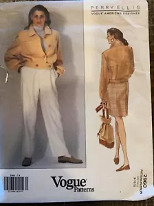 Vintage Vogue Pattern #2960 Perry Ellis Jacket Skirt Pants 1992 Szs. 8 - 10 - 12 - Picture 1 of 3