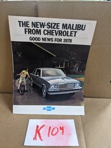 Brochure vendita Chevrolet Malibu 1978, originale - Foto 1 di 10