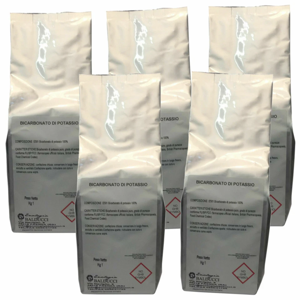 KG.5 BICARBONATO di POTASSIO E501 - 100% FUNGICIDA ANTIFUNGINO AGRICOLTURA VINO