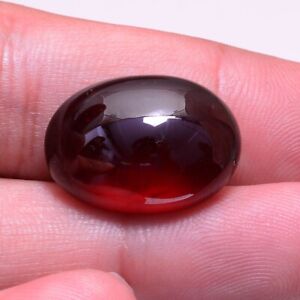 31.50 Cts Natural Hessonite Garnet Untreated 21mm*15mm Oval Cabochon Gemstone