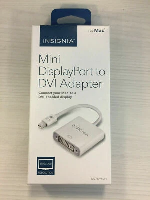Insignia - Mini DisplayPort-to-DVI Adapter for iMac- White Model: NS-PD94591 - Image 1 of 2