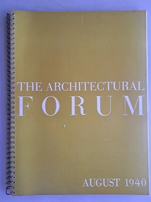 The Architectural Forum Magazine August 1940 Issue House Designs, Airports - Image 1 of 4