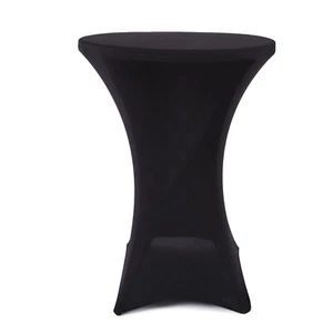 Stretch Cocktail Poseur Dry Bar Spandex Table Cover Cloth Decor 60cm Black - Picture 1 of 6
