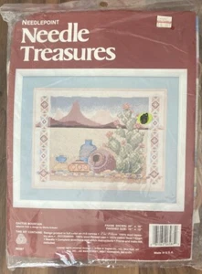 Needle Treasures Vintage Needlepoint Kit CACTUS MOUNTAIN 06587 Elsa Williams JCA - Picture 1 of 3