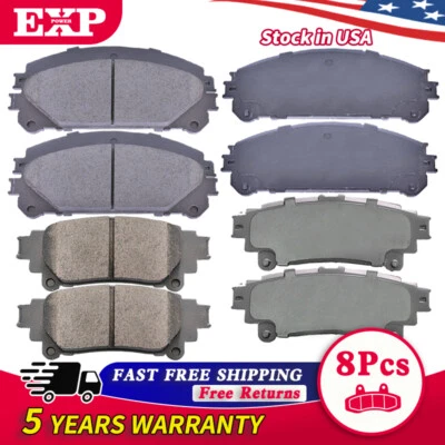 Pastillas de freno delanteras y traseras de cerámica para Toyota Sienna 2011-2016 2017 2018 2019 2020 Foto 1 de 4