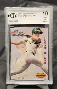 #123 Jason Giambi 1994 Ted Williams BCCG 10 como nuevo+ - Imagen 1 de 2
