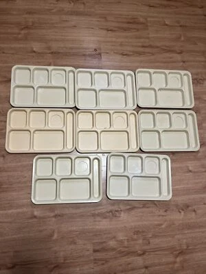 SILITE Melamine Cafeteria Divided Lunch Trays #614 Yellow/tan - Set of 8 - Image 1 of 4