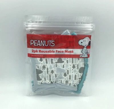 Peanuts Snoopy Snowy Days and Snowman 2 Pack Reusable Face Mask Adult O/S - Image 1 of 3