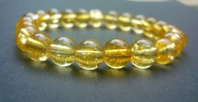 Bracelet de perles Citrine, Sur mesure, pour Homme ou Femme - Photo 1/3