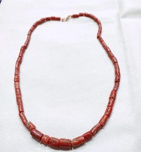 Collar Coral Vintage Coral Rojo Cuentas Collar Coral Italiano Natural Collar - Imagen 1 de 8