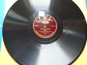 N- 78 10" Louis Armstrong Okeh 41078 West End Blues / Fireworks - Picture 1 of 2
