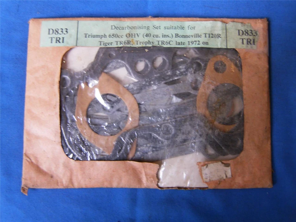 Conjunto de junta descarbonizadora NOS Triumph/Bonneville 1971/72 A86 - Imagem 1 de 1