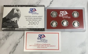2007 US Mint 50 State Quarters Silver Proof Set cd - Picture 1 of 4
