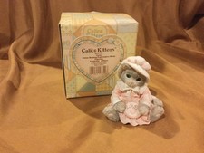 Calico Kittens - "Love" Kitten Holding Embroidery Hoop. #624721