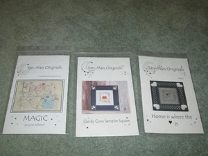 NEW SAN MAN CROSS STITCH CHART PACK YOU CHOOSE: MAGIC, CANDY CORN, SPIDER - Picture 1 of 8