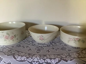PFALTZGRAFF FLORAL TEA ROSE OVEN WARE & BASKET SERVING BOWL 3 PIECE - Picture 1 of 8