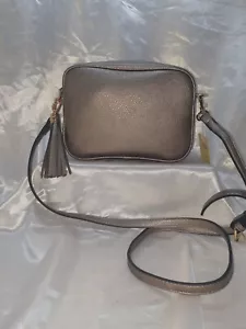 cross body dark pewter bag with detachable strap, - Picture 1 of 3