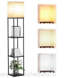 63" Floor Lamp with Shelves: Lamp for Living Room with 3 Adjustable Color Tempe - Picture 1 of 6
