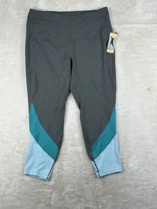 Tangerine Leggings Women’s XL Color Block Active Capri Htr Gray Jade Bllue Sage - Picture 1 of 9