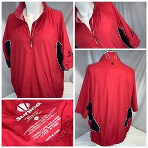 Sunice Short Sleeve Golf Pullover XL Men Red ¼ Zip Poly Mint Cond YGI J0-332 - Picture 1 of 9